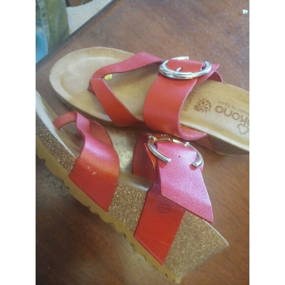 Yokono Spain Made Womens 8 Suede Sandals Slides Wedges Comfort Walking Shoes New - Picture 2 of 4